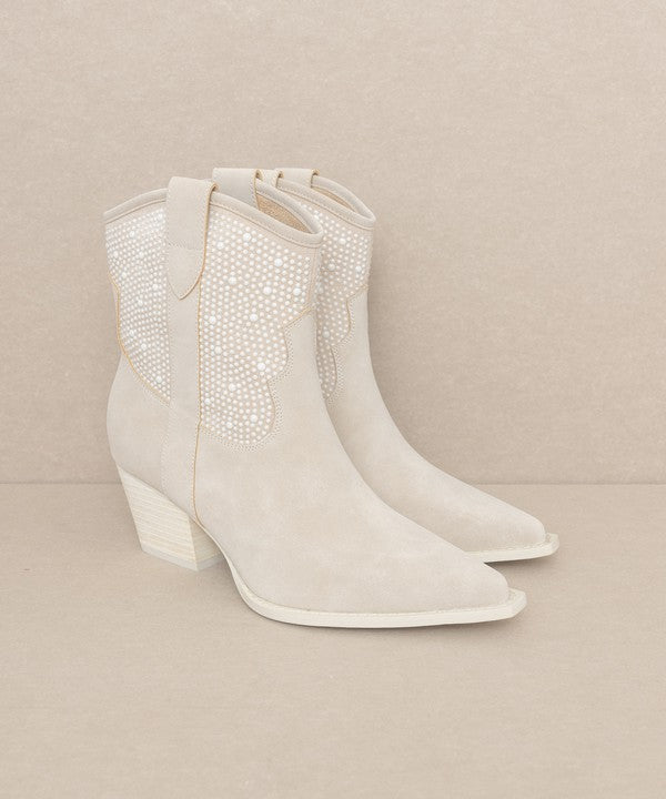 Studded Cannes - Pearl Studded Western Boots