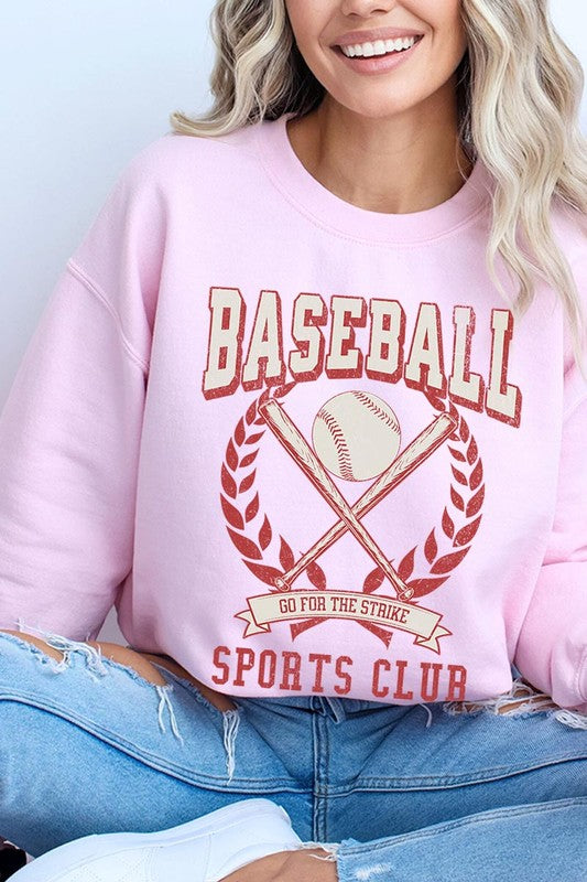 Baseball Sports Club Graphic Fleece Sweatshirts