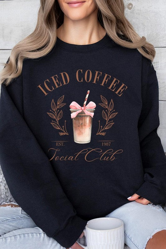 Iced Coffee Social Club Graphic Fleece Sweatshirts