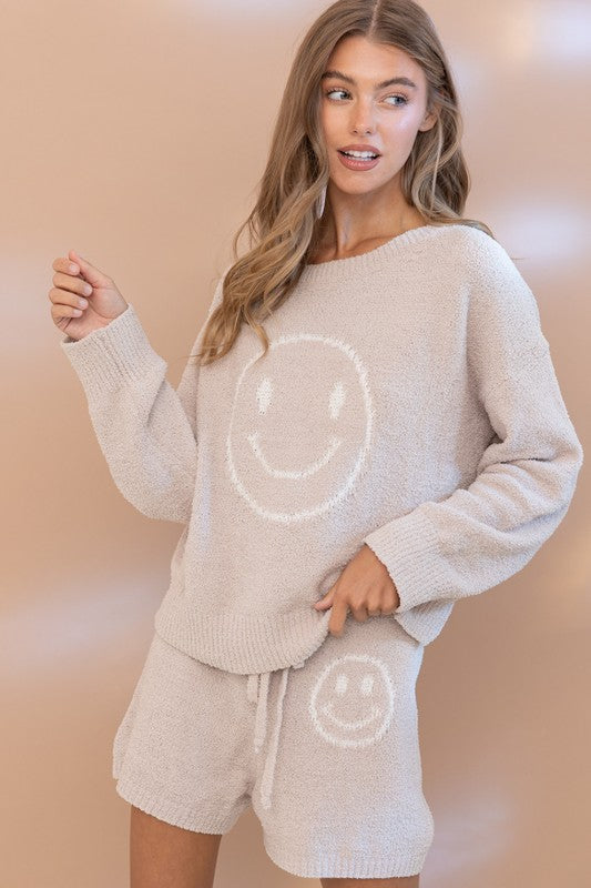 Smile Big Cozy Soft Top with Shorts Set