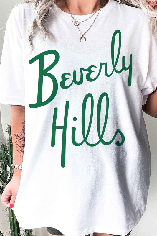 OVERSIZED BEVERLY HILLS GRAPHIC TEE