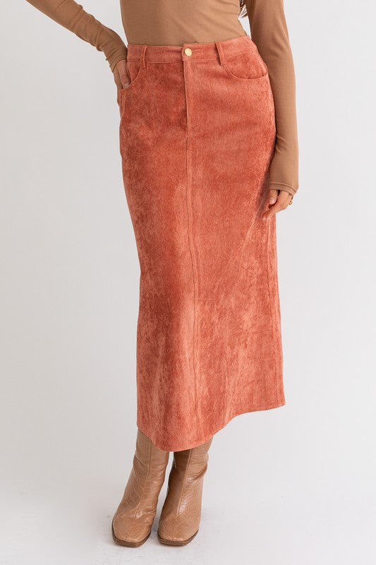 Sunset Corduroy Maxi Skirt