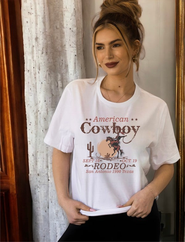 American Cowboy Rodeo 1990 Graphic Tee