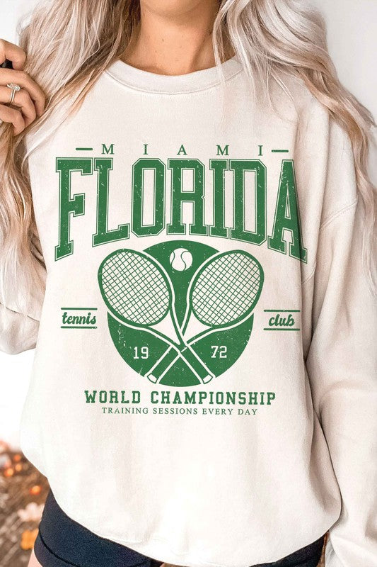 MIAMI FLORIDA TENNIS CLUB Graphic Sweatshirt