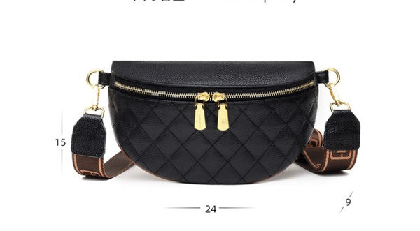 Myra Quilted Leather Crescent Sling Bag