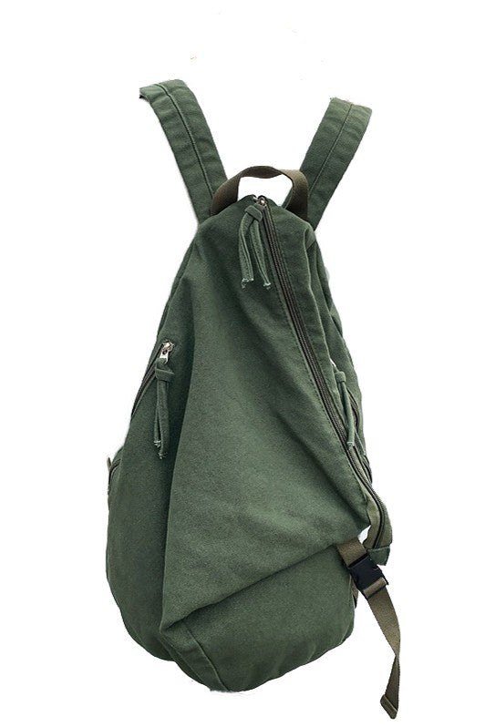 Kai Asymmetric Canvas Backpack