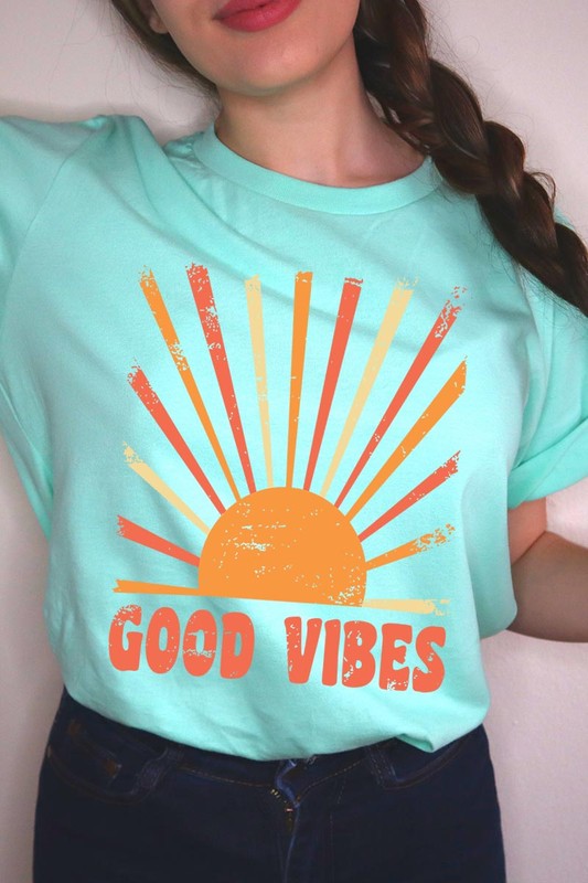 Good Vibes Sunshine Summer Graphic T Shirts