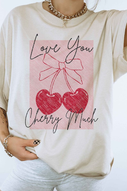 LOVE YOU CHERRY MUCH GRAPHIC TEE