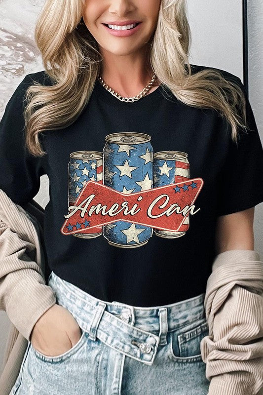 Ameri Can 4th Of July Graphic T Shirts
