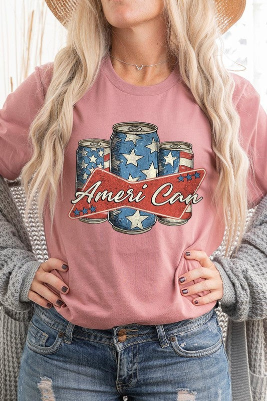 Ameri Can 4th Of July Graphic T Shirts