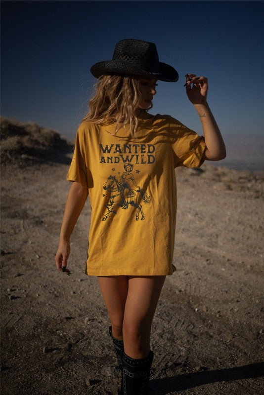 Wanted and Wild Cowgirl Graphic Tee