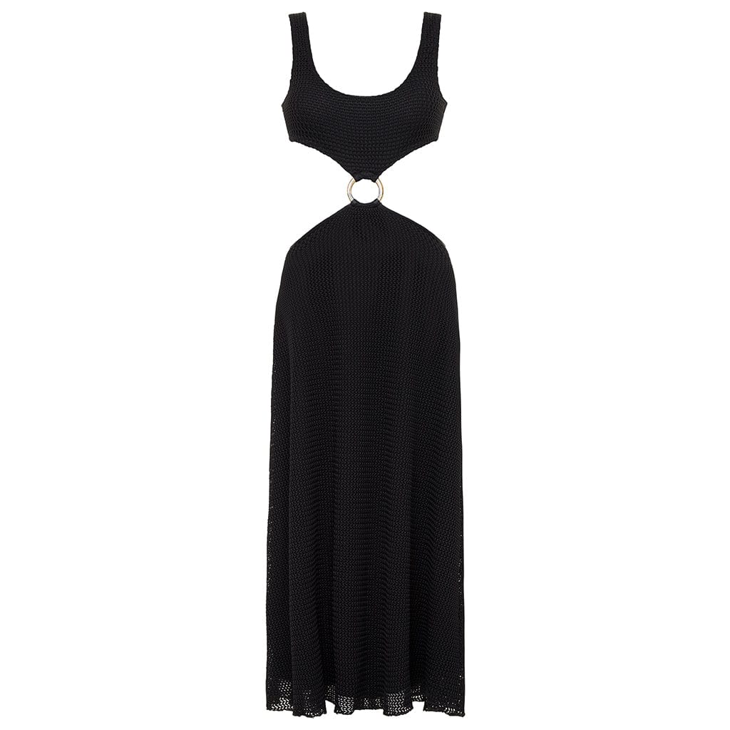 Black Crochet Key Dress