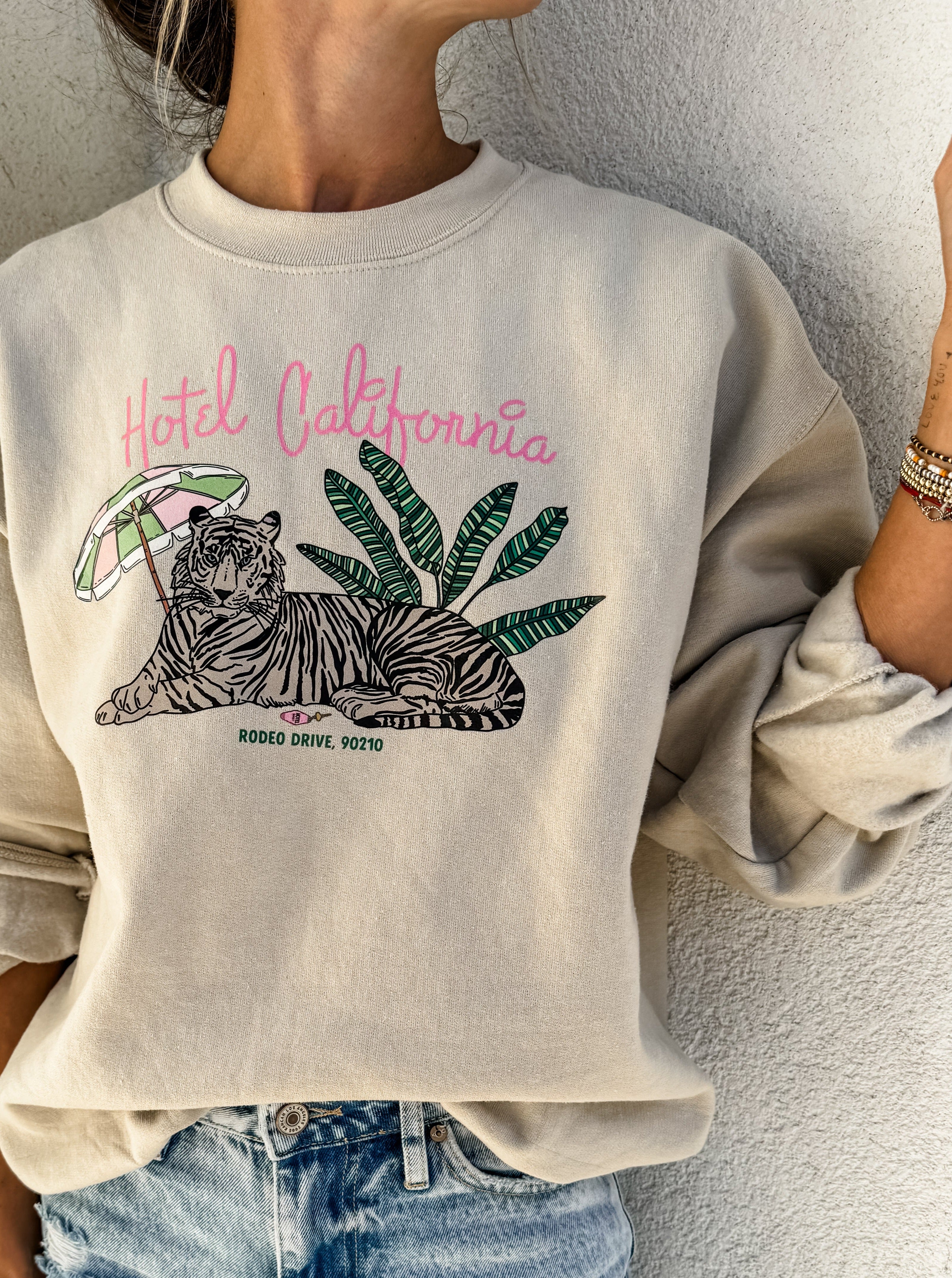 Hotel California Tiger 90210 Sweatshirt