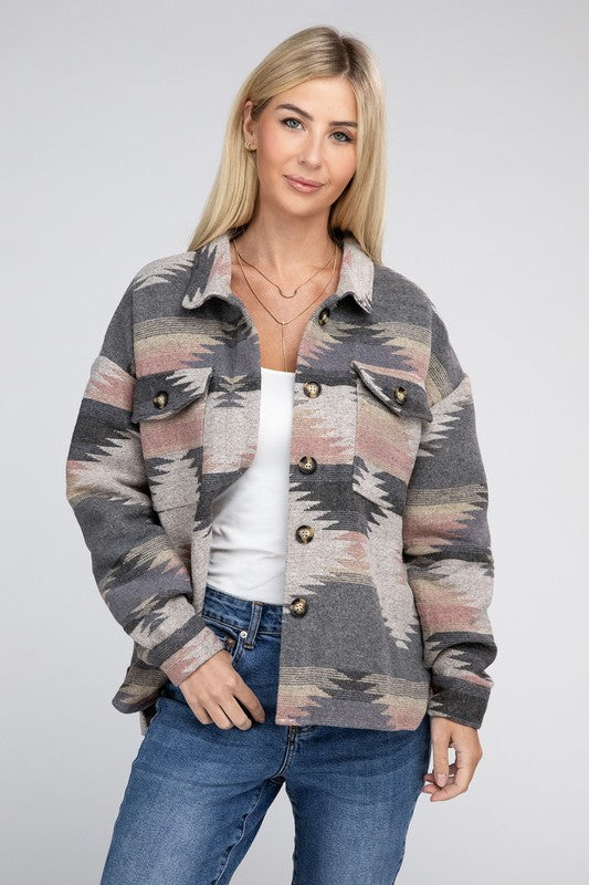 Out on the Trails Geometric Pattern Jacket