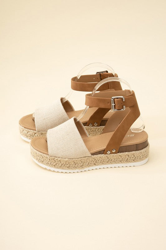 TOPIC ESPADRILLE ANKLE STRAP SANDALS