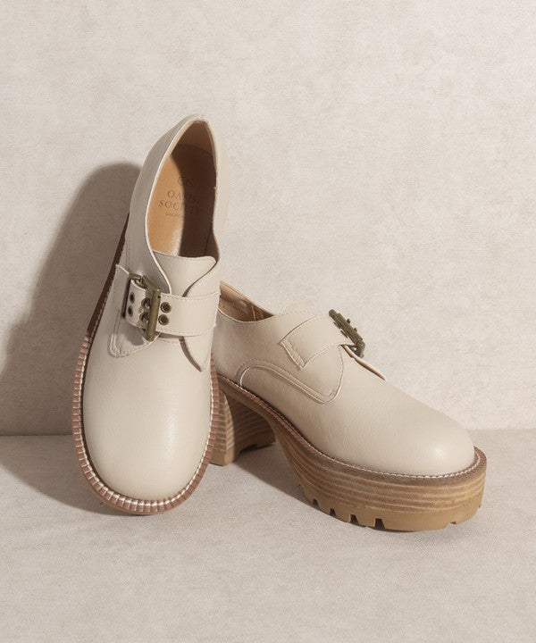Sarah   Buckled Platform Loafers - Shoes - Market Street Boutique