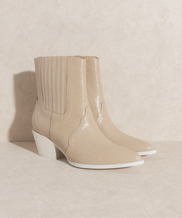 OASIS SOCIETY Dawn   Paneled Western Bootie - Shoes - Market Street Boutique