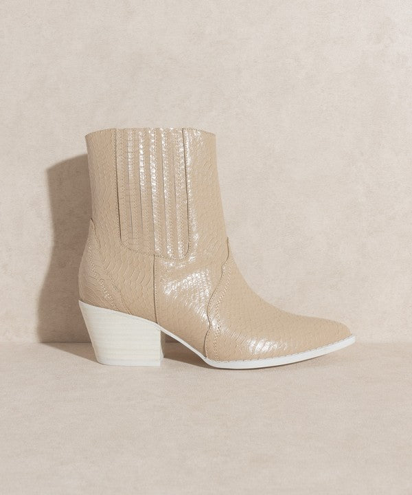 OASIS SOCIETY Dawn   Paneled Western Bootie - Shoes - Market Street Boutique