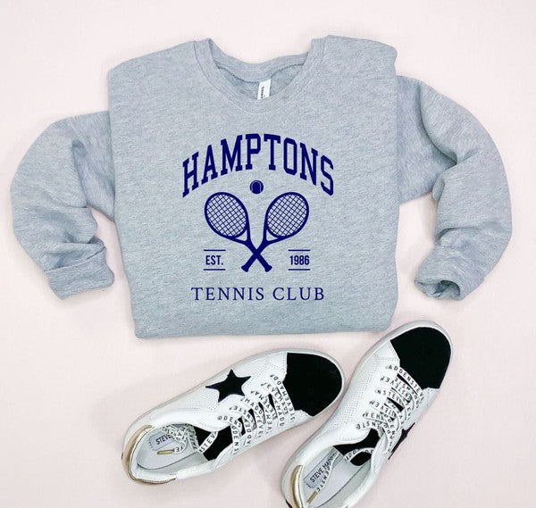 Hamptons Tennis Club Cozy Crewneck Sweatshirt