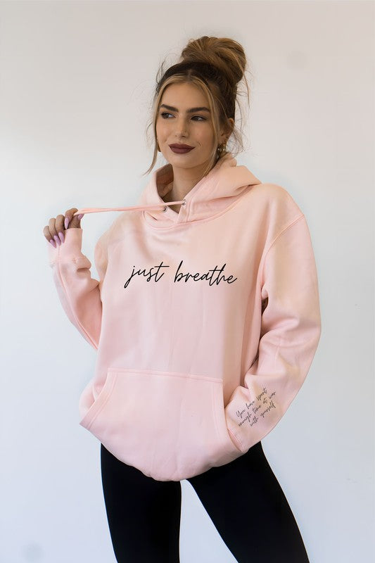 Just Breathe with Sleeve Softest Ever Hoodie