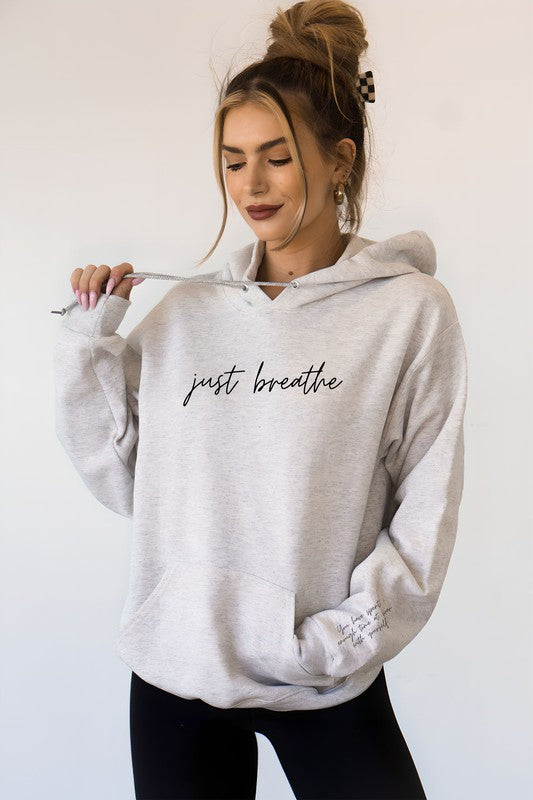 Just Breathe with Sleeve Softest Ever Hoodie