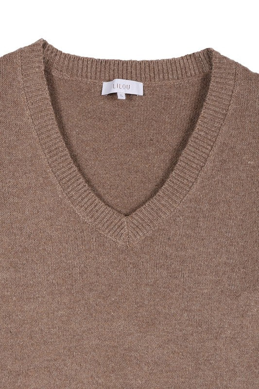 V neck Sweater Maxi Dress - Clothing - Market Street Boutique