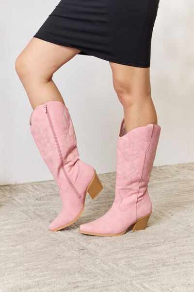 Cotton Candy Skies Knee High Cowboy Boots
