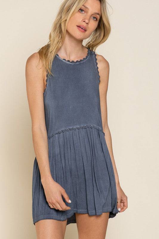 POL Sweet and Simple Babydoll Knit Tank Top - Clothing - Market Street Boutique
